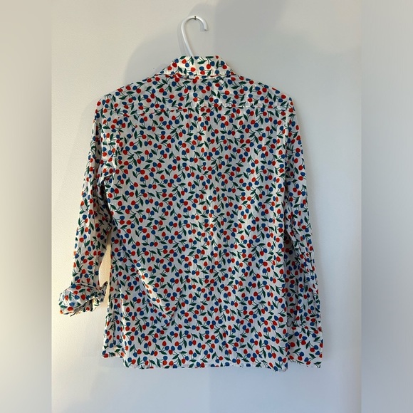 Vintage Mondi Cherry Long Sleeve Blouse and Pleated Skirt - Picture 11 of 16